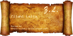 Zilahi Leila névjegykártya